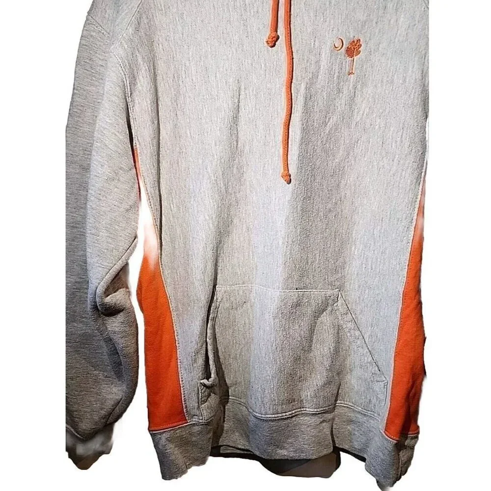 Badger Clemson Sport Long Sleeve Hoodie South Carolina Gray Orange Small